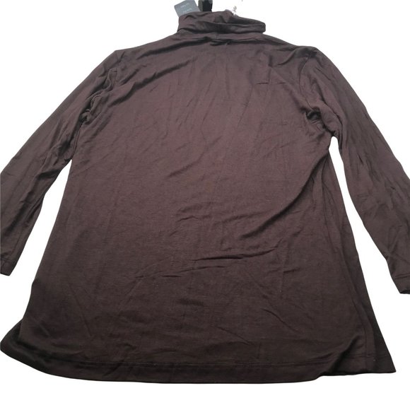 Suzie Couture Women's Turtle Neck Top Petite Small Brown New With Tags - Picture 2 of 13